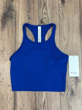 NWT Lululemon Swiftly Tech Cropped Racerback Tank Top In Galactic Cobalt Size 10